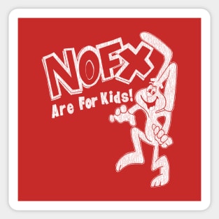 90s nofx are for kids white Sticker